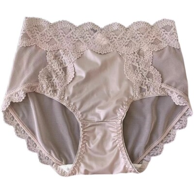 中高腰蕾丝内裤女士无痕收腹提臀