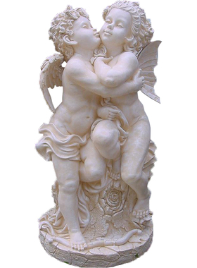 欧式风玻璃钢户外情侣雕塑艺术品