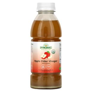 Dynamic Health有机认可滋补苹果醋含蜂蜜生姜柠檬原浆浓缩进口保