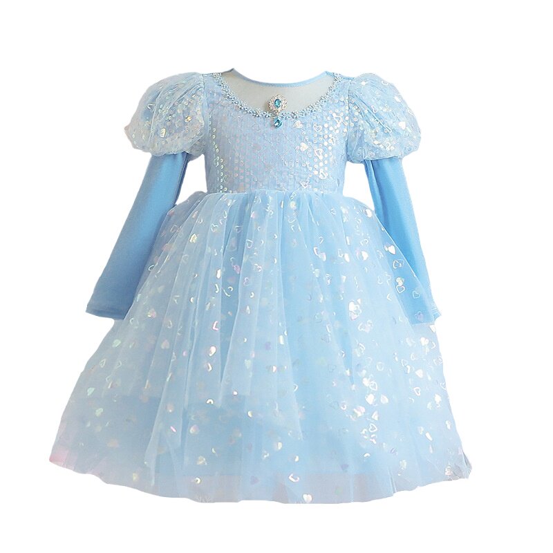 女童爱莎公主裙春秋艾莎礼服裙