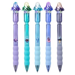 爱好灵旋风中性笔按动笔转转笔吹风可转动涡轮刷题笔解压速干水笔减压顺滑创意黑笔初高中小学生用趣味签字笔