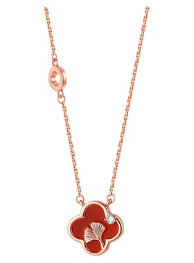 999足银红玛瑙项链礼物送女友