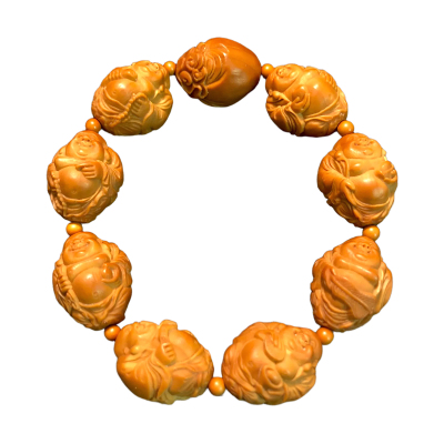 八宝弥勒佛橄榄核手串