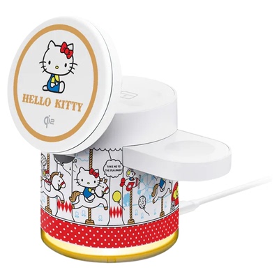 香港Xpower联名hellokitty手机支架磁吸桌面手机架适用苹果手表11充电三合一便携可爱折叠applewatch充电底座