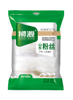狮源龙口山东粉丝10袋200g家庭装