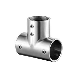 304不锈钢连接件19/22/25/32mm圆管亮光拉丝接头三通弯头紧固件