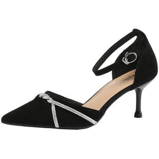 星期六单鞋女优雅欧美风春季新款尖头高跟通勤女鞋SS31114094