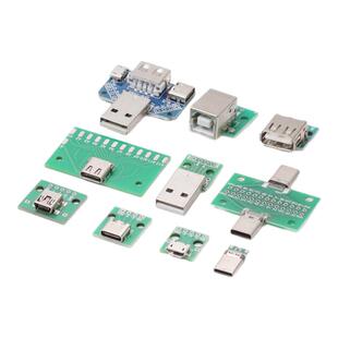 USB测试转接板转母座公头MICRO转接板typec已焊接模块电路小板线