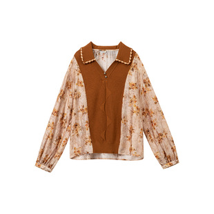 一城画一新款时尚气质减龄百搭文艺长袖中款时尚衫女