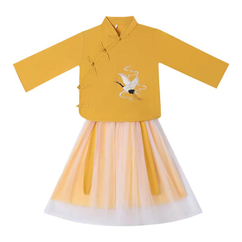 儿童汉服男女童小学生朗诵合唱国学民国服五四青年装三字经演出服