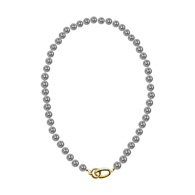 NININA双环扣珍珠项链