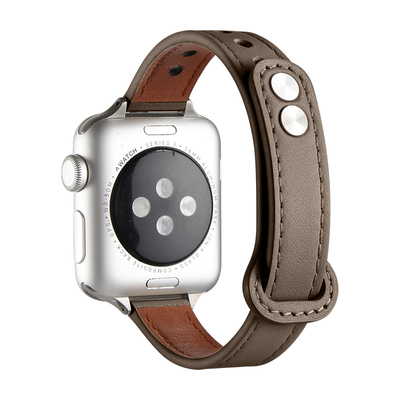 适用iwatch11小蛮腰皮表带送壳膜