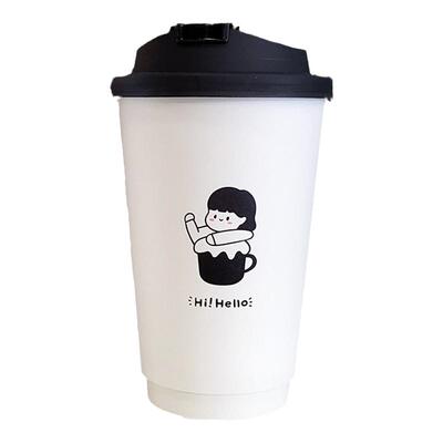 胜峰100只双层加厚咖啡奶茶纸杯