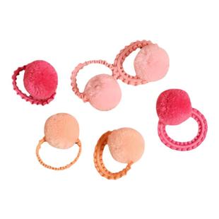 儿童可爱小毛球彩色发圈宝宝扎小揪揪橡皮筋小女孩扎辫子拇指发绳