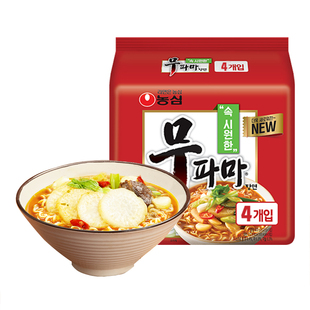 韩国进口农心辣味汤面多连包葱蒜萝卜拉面方便面速食韩式煮面夜宵