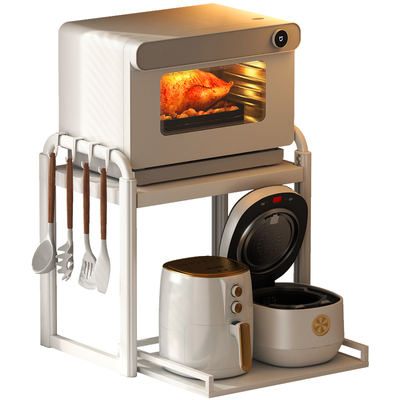 新款太空铝抽拉式微波炉置物架