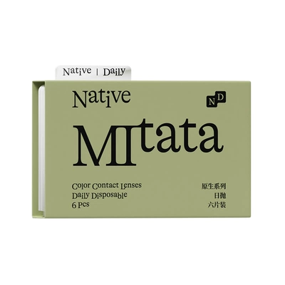 【抗初老保存液】Mitata原生2.0美瞳6片日抛自然隐形眼镜流冰蓝