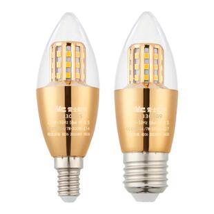 雷士照明新款e14小螺口LED灯泡超亮节能E27螺纹吊灯用蜡烛尖泡B款