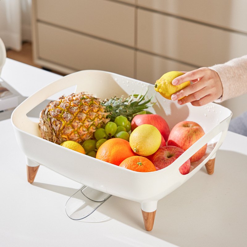 13日式厨房沥水碗架家用碗柜碗篮塑料水槽置物架碗筷餐具收纳盒碟