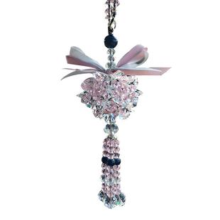 丫妮司 浪漫樱花车载后视镜水晶挂件 女神节日创意礼物新车伴手礼