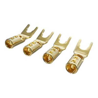 MPS插头镀金冷冻Tiger Shark-G发烧音响喇叭线Y型U型音箱头