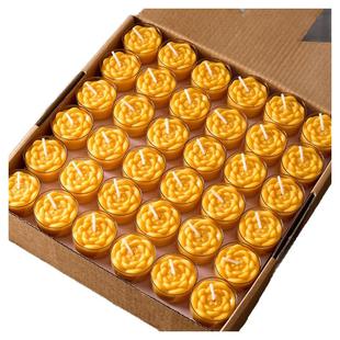 檀香植物莲花酥油灯8小时供灯供佛沉香酥油蜡烛供佛灯长明灯香薰