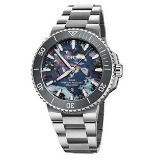 【自营】ORIS豪利时手表男潜水新Aquis日历机械男表73377894150MB