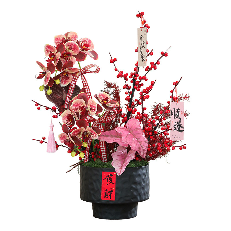 高级感新年红果仿真花