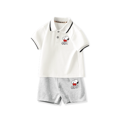 史努比男童套装夏季POLO衫纯棉