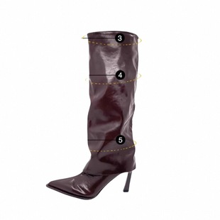 时髦精骑士靴漆皮长靴尖头裤管靴细跟高筒不过膝高跟长筒靴女秋冬