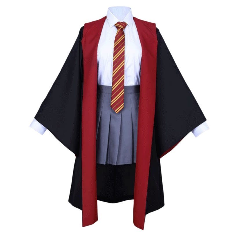 哈利波特学院长袍魔法袍子儿童服装赫敏同款cos服格兰芬多学院服