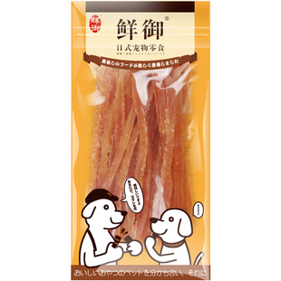 【鲜御】宠物狗狗零食 柔软鸡肉丝 鸭肉条老龄犬友好零食100g*3袋