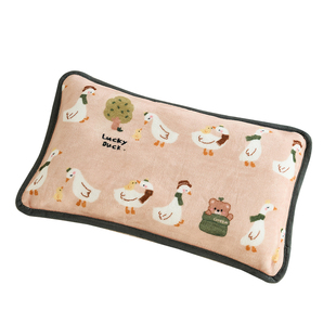 牛奶珊瑚绒儿童枕头套装一对含枕芯40x60cm卡通a类婴儿宝宝小枕套