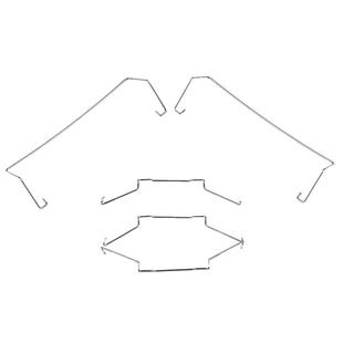 台式机电脑DIY 2/3/4铜管CPU散热器卡簧 扣具卡扣9cm风扇挂钩线扣