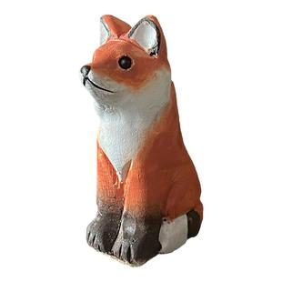神工巧匠丨狐狸手工木雕 实木桌面小摆件 创意礼物 狐狸摆件 美观