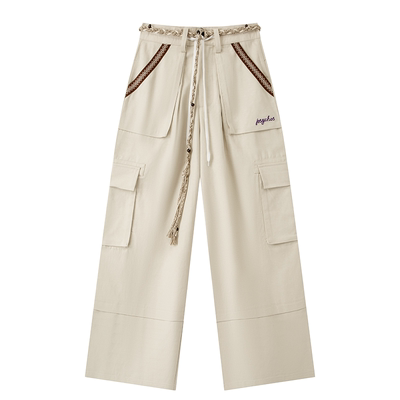 Psychos天丝阔腿宽松休闲工装裤