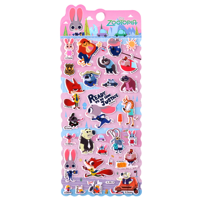 迪士尼3D可爱疯狂动物城卡通贴