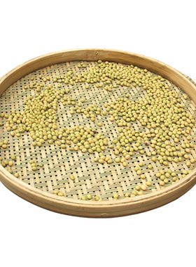 竹编竹制品家用圆簸箕无孔有孔