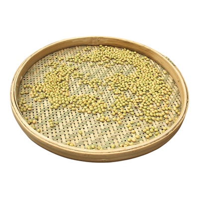 竹编竹制品家用圆簸箕无孔有孔