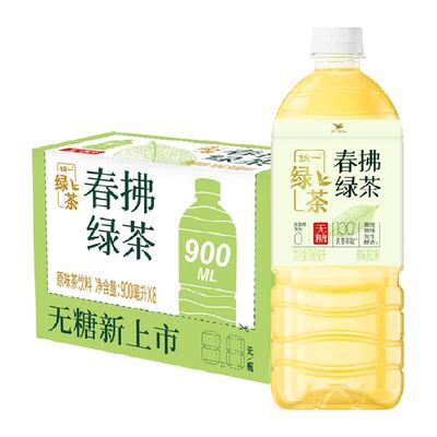 统一无糖春拂绿茶900ml×8瓶