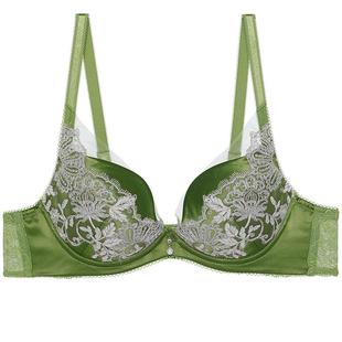 兰卡文闪耀艺术家3/4文胸蕾丝刺绣厚小胸聚拢内衣LC11XL1