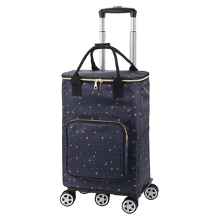 户外拉杆保温箱带轮子送餐外卖箱便携冷藏箱冰袋野餐包大号保温包