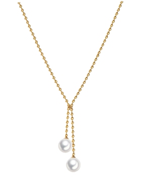 LADYB双生双珠吊坠毛衣链项链