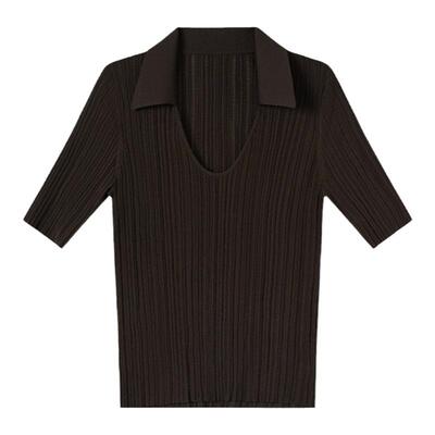 UNICA/时髦刚需小U领条纹针织衫