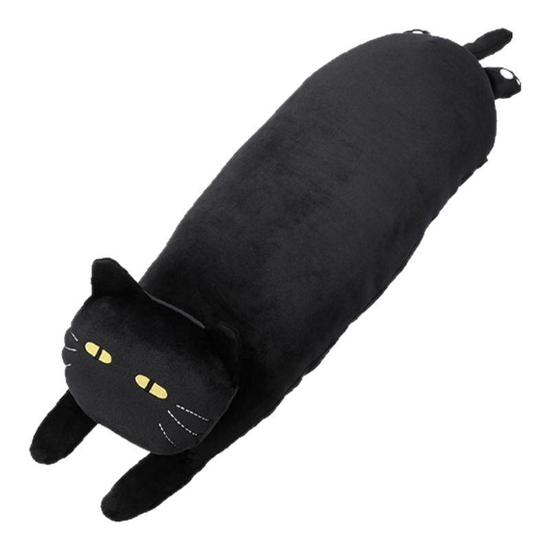 NITORI宜得利家居玩偶黑猫垫趴趴猫兔子球抱枕腰靠