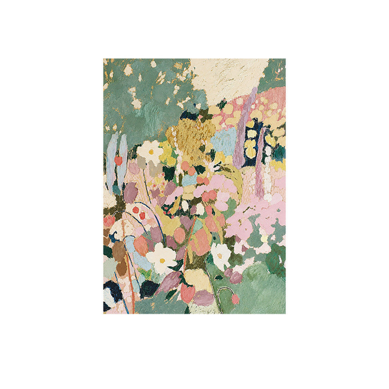 现代彩色花卉植物抽象落地装饰画