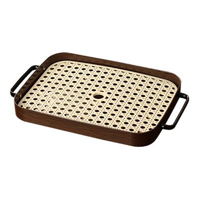 中古风轻奢长方形沥水茶杯托盘