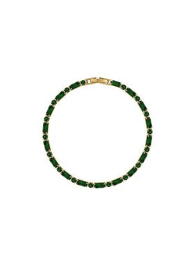 复古轻奢祖母绿锆石手链女新款