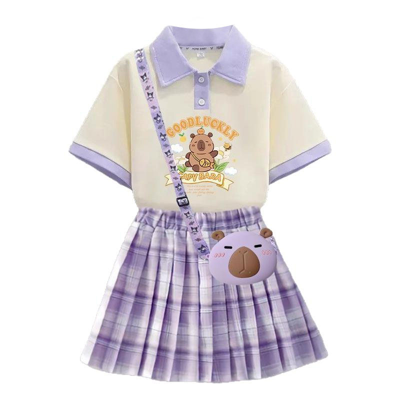女童夏季套装2026新款女孩公主裙