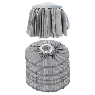 加长加大吸水旋转拖把替换头墩布拖布头圆形通用毛巾布家用厚棉头